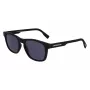 Lacoste vīriešu L988S-2 taisnstūra saulesbrilles - melns rāmis, pelēkas lēcas, 54 mm
