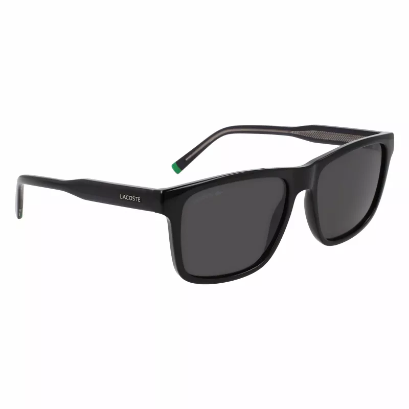 Lacoste vīriešu saulesbrilles L6025S-1 - Taisnstūra acetāta rāmis - UV400 aizsardzība - 56/17/145 mm