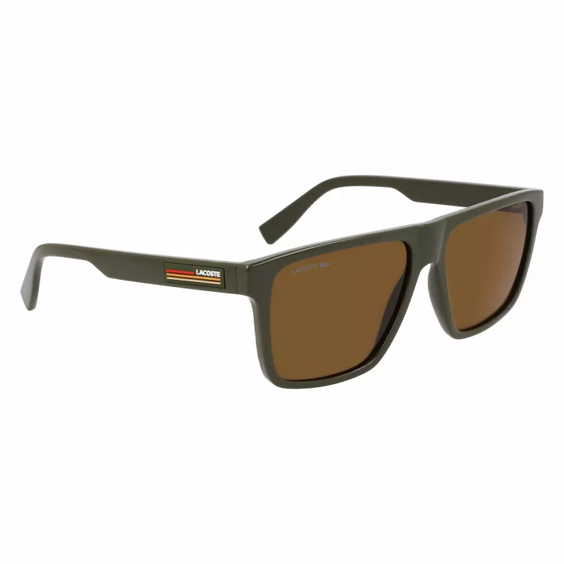 Lacoste vīriešu saulesbrilles L6027S-275 Havana Acetāts Taisnstūris 57mm