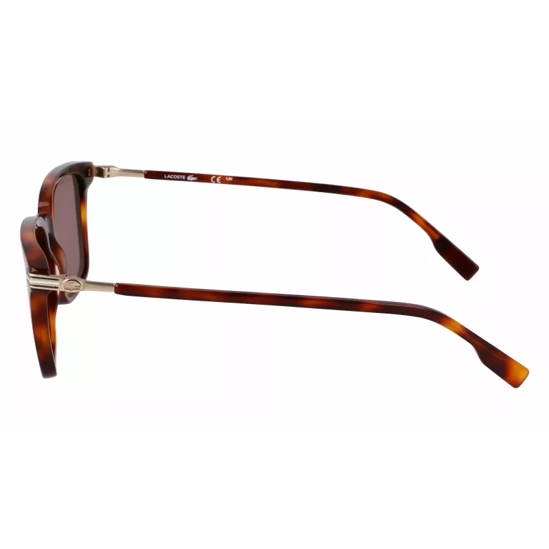 Lacoste vīriešu saulesbrilles L6035S5318214 - Havana acetāta rāmis, brūnas lēcas, 53mm