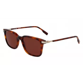 Lacoste vīriešu saulesbrilles L6035S5318214 - Havana acetāta rāmis, brūnas lēcas, 53mm