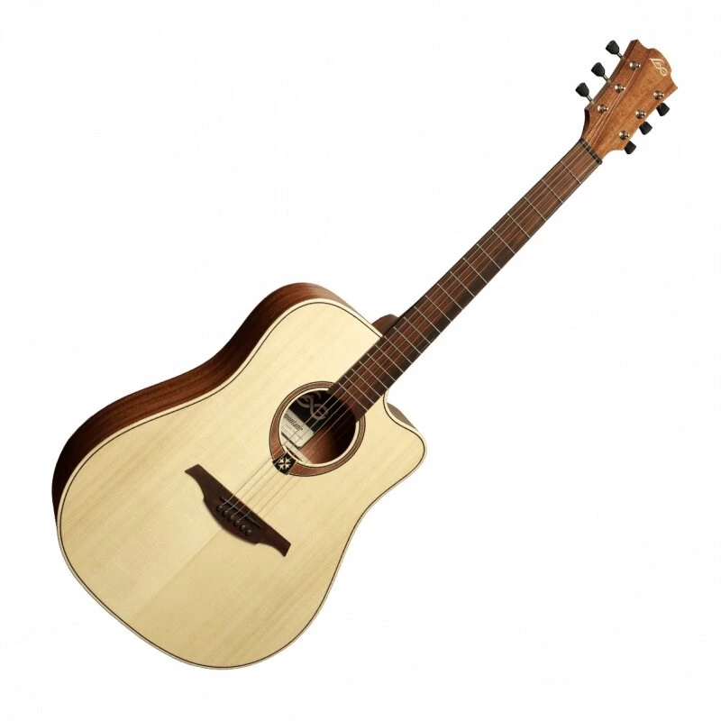 Lag GLA Tramontane 70 DC Dreadnought Cutaway akustiski-elektriskā ģitāra - dabīga