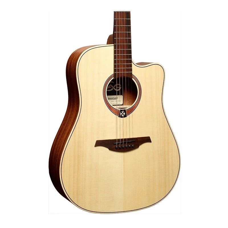 Lag GLA Tramontane 70 DC Dreadnought Cutaway akustiski-elektriskā ģitāra - dabīga