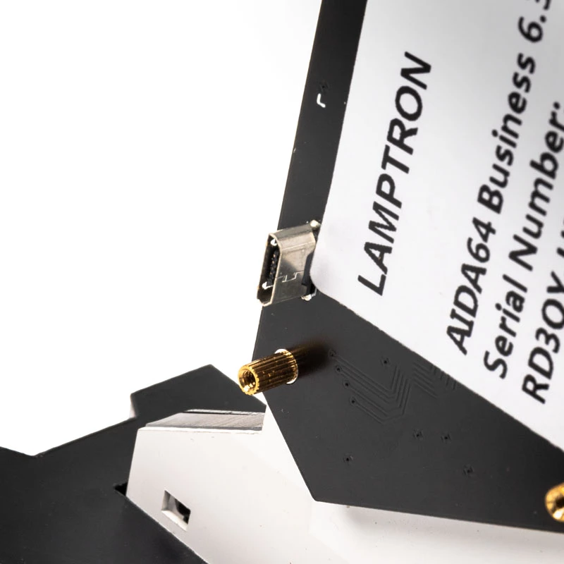 Lamptron Vertikālais GPU Turētājs ar Displeju - Melns