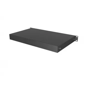 LANBERG 19 collu 1U izbīdāma atvilktne 270mm dziļums Melna (483x270mm, Kravnesība 30kg)