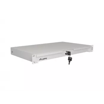 LANBERG 1U 19 collu bīdāma atvilktne 270mm dziļums Pelēka (30kg ietilpība)