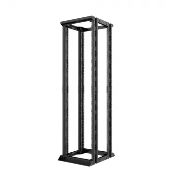 LANVIEW 19 42U Open Rack Double - Atvērta rāmja servera skapis, 42U, 19 collas, melns