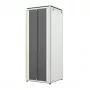 LANVIEW 19 collu 42U servera skapis 800x800mm, pelēks (RAL 7035), stikla durvis