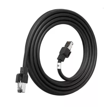 LANVIEW Cat6a HIGH-FLEX S/FTP āra tīkla kabelis – 10GbE, 500 MHz, 23 AWG cieta vara, melns
