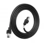 LANVIEW Cat6a HIGH-FLEX S/FTP āra tīkla kabelis – 10GbE, 500 MHz, 23 AWG cieta vara, melns