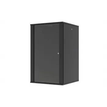 LANVIEW Quick Assembly Flat Pack 19 6U sienas montāžas skapis (melns)