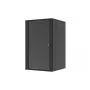 LANVIEW Quick Assembly Flat Pack 19 6U sienas montāžas skapis (melns)