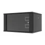 LANVIEW Quick Assembly Flat Pack 19 sienas stiprinājuma skapis - 6U, 19 collu, melns