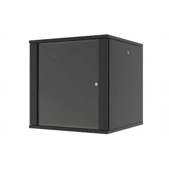 LANVIEW Quick Assembly Flat Pack 19 sienas stiprinājuma tīkla skapis (6U, 19 collu, melns)