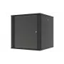 LANVIEW Quick Assembly Flat Pack 19 sienas stiprinājuma tīkla skapis (6U, 19 collu, melns)