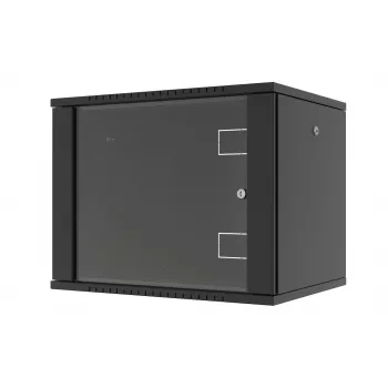 LANVIEW RWF09U45BL 19 collu 6U sienas tīkla skapis, ātra montāža plakanā iepakojumā, 600x450x368mm, melns