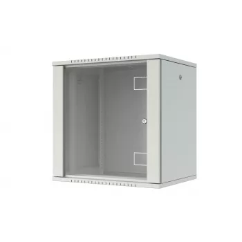 LANVIEW RWF12U45WH Quick Assembly Flat Pack 19 6U sienas tīkla skapis (melns, rūdīta stikla durvis)