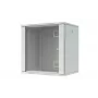 LANVIEW RWF12U45WH Quick Assembly Flat Pack 19 6U sienas tīkla skapis (melns, rūdīta stikla durvis)
