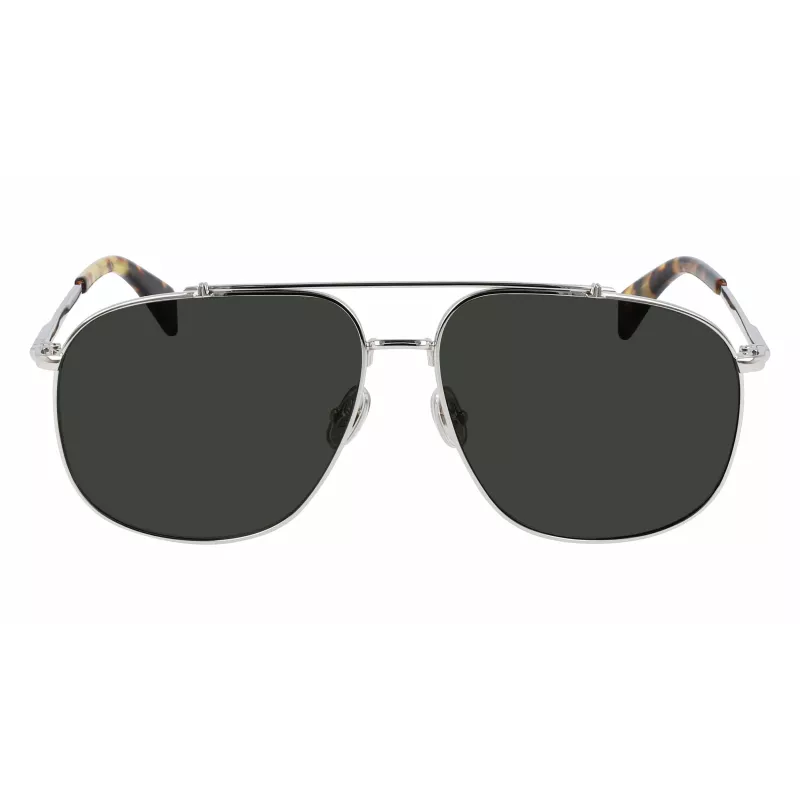 LANVIN LNV110S-045 Vīriešu kvadrātveida saulesbrilles Melnas/Pelēkas 60/14/145 mm