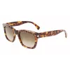 LANVIN LNV620S-213 Vīriešu kvadrātveida acetāta saulesbrilles Havana brūns gradients 52mm