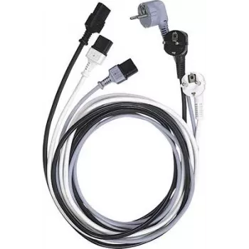 LAPP barošanas kabelis ar Schuko kontaktdakšu uz IEC C13 ligzdu, H05VV-F, 2,5 m, melns, 10 A, 250 V 73222334