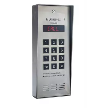 Laskomex CD-2600R Audio durvju ieejas panelis ar nerūsējošā tērauda RFID atslēgu lasītāju, virsmas montāžai