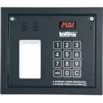 Laskomex CP-2502NR Melns audio panelis ar mini īrnieku sarakstu un RFID atslēgu lasītāju