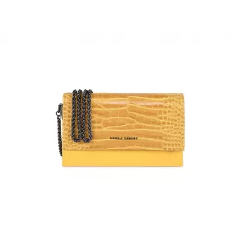 Laura Ashley sieviešu Dudle Croc krusta soma Okerdzeltenā 22x12x5 cm