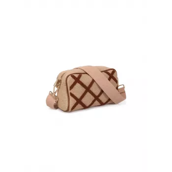 LAURA ASHLEY Sieviešu Lenore stepēta mākslīgās ādas plecu soma, 23x15x9 cm