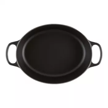 Le Creuset Signature ovāls cepamais trauks 31 cm melns emaljēts čuguns (4.7L)