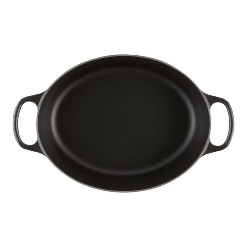 Le Creuset Signature ovāls cepamais trauks 31 cm melns emaljēts čuguns (4.7L)
