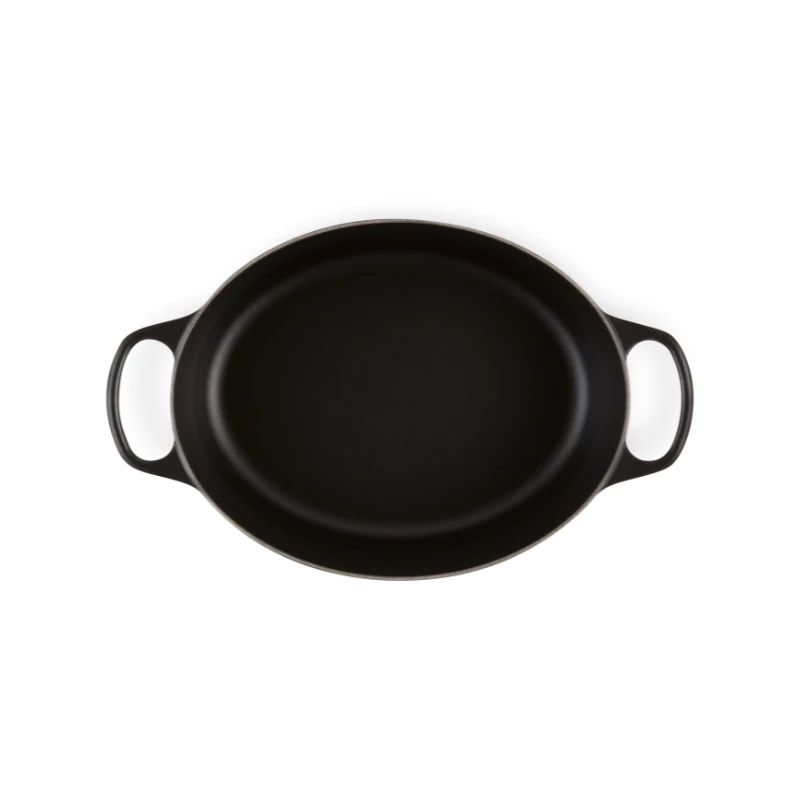 Le Creuset Signature ovāls cepamais trauks 31 cm melns emaljēts čuguns (4.7L)