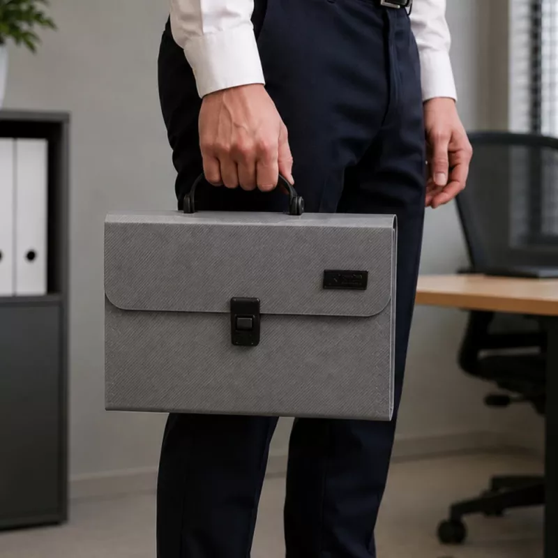 LEAN 31033 Izvēršams dokumentu organizators A4 13 nodalījumi Pelēks