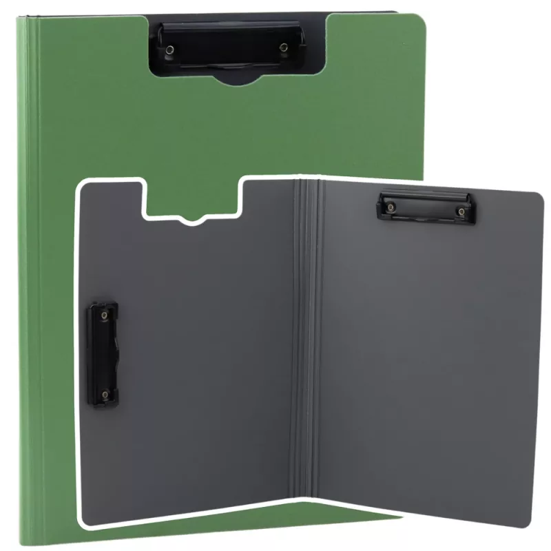 LEAN Board ar vāku un diviem klipšiem A4 plastmasa zaļš