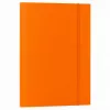 LEAN kartona mape ar elastīgo joslu, lakota, A4, 300 g/m², oranža
