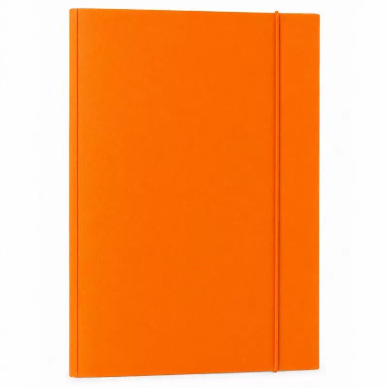 LEAN kartona mape ar elastīgo joslu, lakota, A4, 300 g/m², oranža