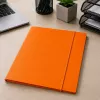 LEAN kartona mape ar elastīgo joslu, lakota, A4, 300 g/m², oranža