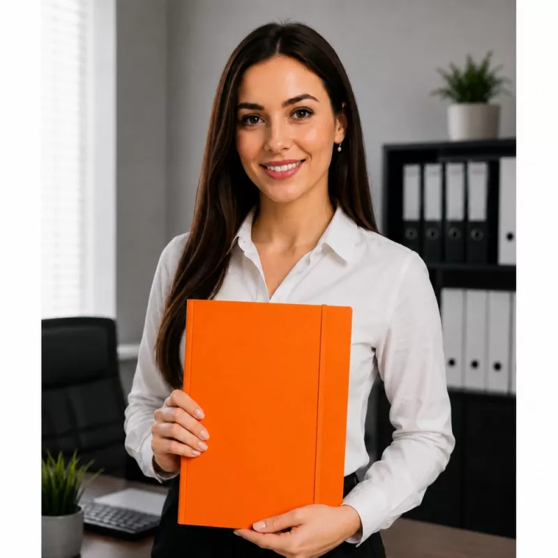 LEAN kartona mape ar elastīgo joslu, lakota, A4, 300 g/m², oranža