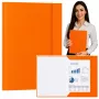 LEAN kartona mape ar elastīgo joslu, lakota, A4, 300 g/m², oranža
