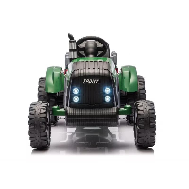 LEAN CARS 24V ar akumulatoru darbināms traktors ar piekabi tumši zaļš - CH9959B
