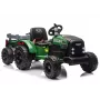 LEAN CARS 24V ar akumulatoru darbināms traktors ar piekabi tumši zaļš - CH9959B