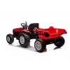LEAN CARS 24V ar akumulatoru darbināms traktors HC-306 sarkans ar piekabi