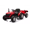 LEAN CARS 24V ar akumulatoru darbināms traktors HC-306 sarkans ar piekabi