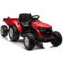 LEAN CARS 24V ar akumulatoru darbināms traktors HC-306 sarkans ar piekabi