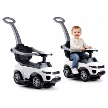 LEAN CARS 614W Bērnu braucamrīks ar stūmējrokturi - Balts