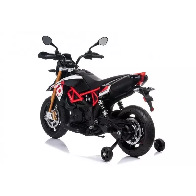 LEAN CARS Aprilia A007 Electric Ride On Motorbike Black & Red