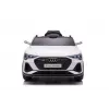 LEAN CARS Audi E-Tron elektriskā braucamā mašīna bērniem, balta QLS-6688 ar LED gaismām un MP3 atskaņotāju