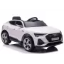 LEAN CARS Audi E-Tron elektriskā braucamā mašīna bērniem, balta QLS-6688 ar LED gaismām un MP3 atskaņotāju