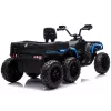 LEAN CARS Ar akumulatoru darbināms kvadracikls ATV 6 riteņi ar piekabi JC606 24V 4x4 Zils