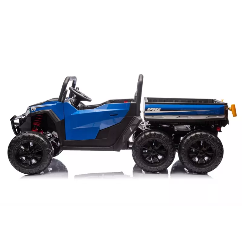 LEAN CARS Battery Operated Vehicle 6 Wheels XB-1038A 4x4 24V Blue